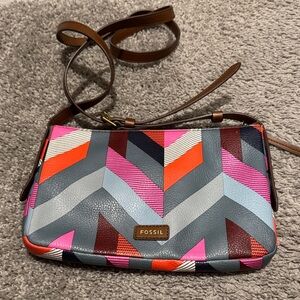 Fossil Chevron Multicolor Crossbody Bag